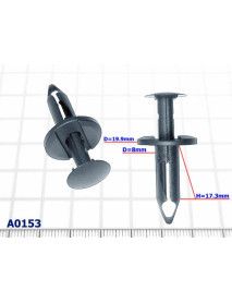Cadillac rivet clip D=8.0mm Ford - A0153