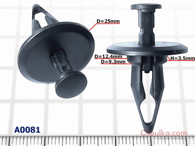 Kołek rozporowy D=9.3/12.4mm GMC - A081