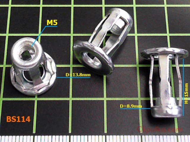 Rivetted Cap Nut M5 - BS114