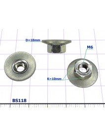 Nut M6 with washer galvanized for screw Citroen - BS118