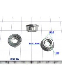 M6 flange galvanized nut - BS120