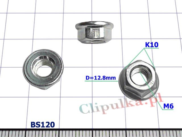 M6 flange galvanized nut for screw all car brands - BS120