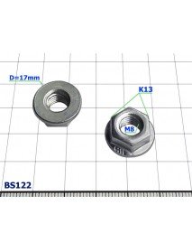 Фланцевая оцинкованая гайка М8 все марки автомобилей - BS122