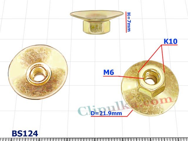 Гайка металлическая Mercedes - BS124