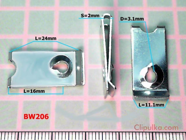 Metal clamp Mercedes - BW206