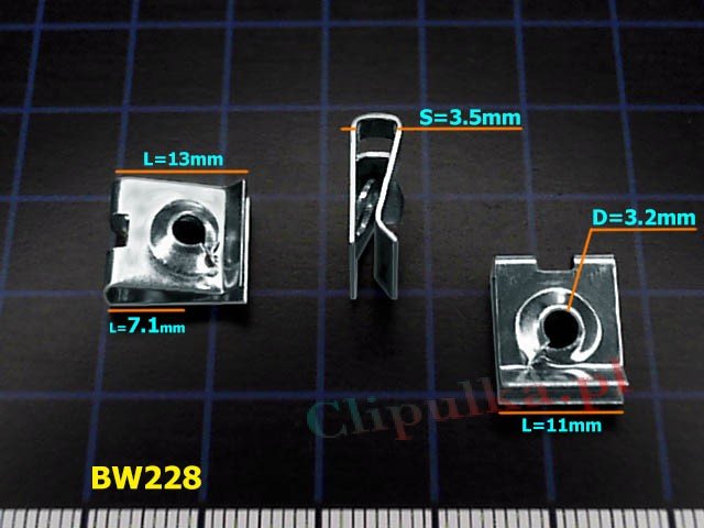 Blaszka metalowa 11/13 na wkręt (4.2 +- mm) - BW228