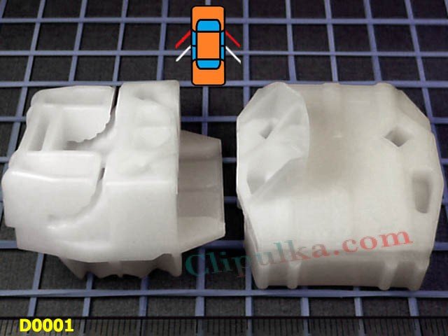 ślizg podnośnika szyby drzwi przedniej VW T5 - D0001 (FR or FR)