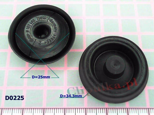 Body plug D=25mm Skoda - D0225