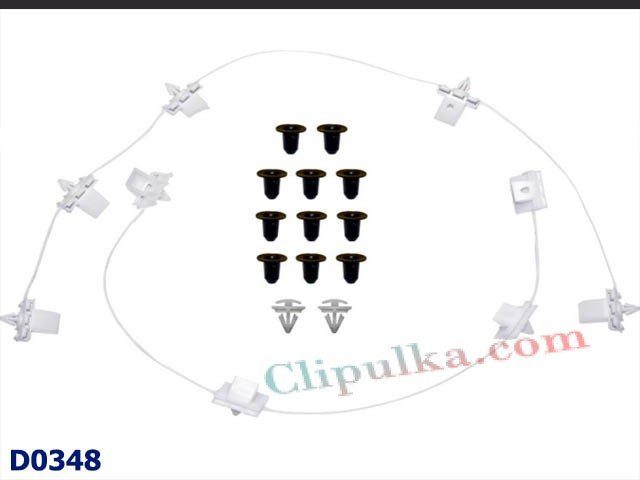 VW Passat B7 Zestaw Naprawczy Klipsa Listwy Progowej Lewy - D0348