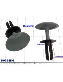 Kołek ciemnoszary D=7.4+mm  - D0398DG