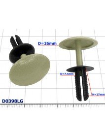 Kołek tapicerski jasnoszary TIR D=7.4+mm  - D0398LG