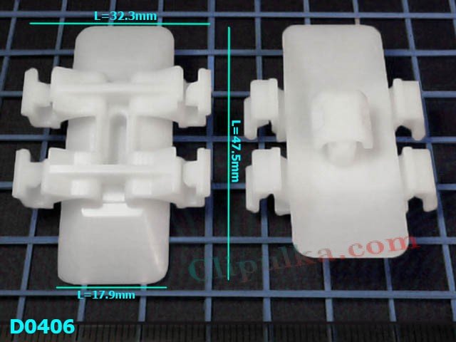 Spinki mocujące listwy boczne Mercedes Vito (W639) - D0406