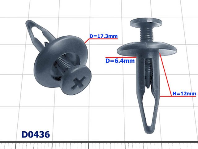 Клипсы D=6.4mm Dodge - D0436