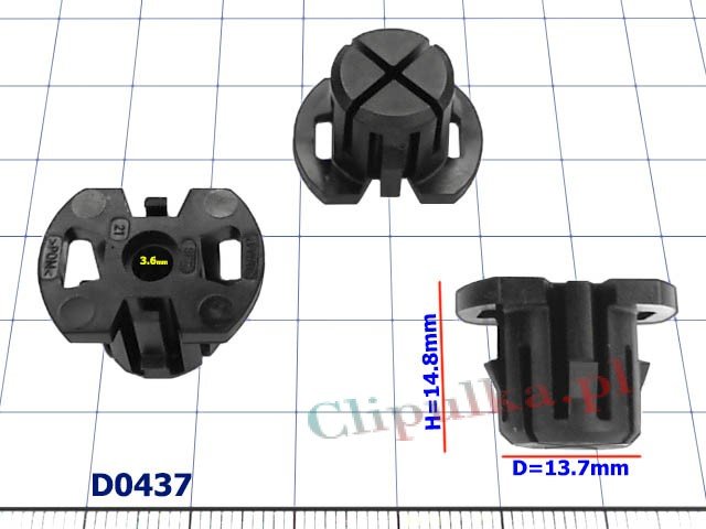 Вставка распорная под саморез - защита снизу Seat - D0437