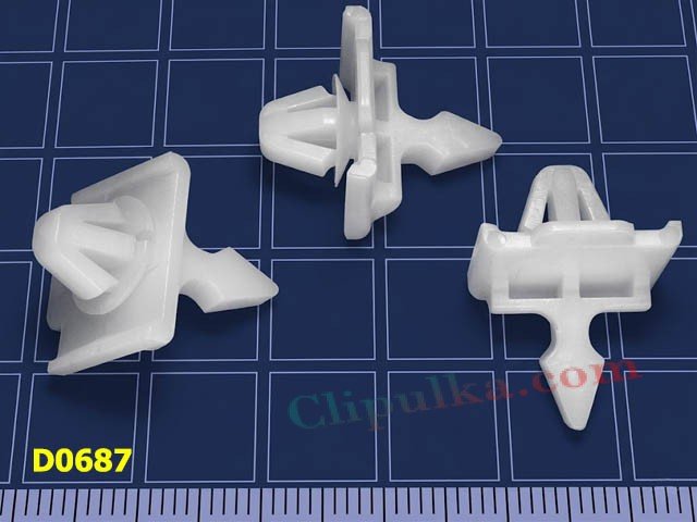 Spinka mocowania listwy bocznej Mercedes C-Klass W201 - D0687