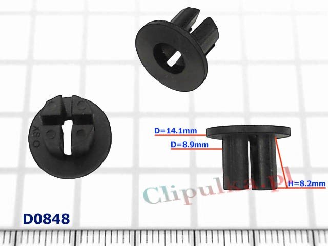 Kostka montażowa D=8.9mm - D0848