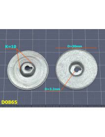 Blaszka montażowa D=3.2mm - D0865