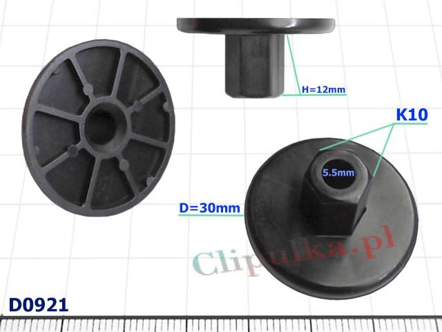 Plastic nut D=30mm - D0921