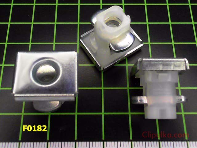 Metal clamp with thread M6 - F0182