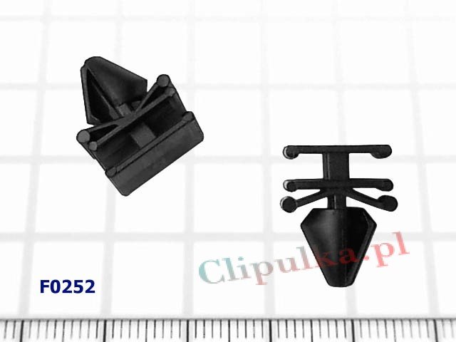 Clips of strip of side linings for water drainage under the windshield Renault Megane III - F0252