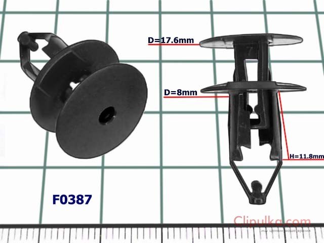 Клипсы D=8.0mm Fiat - F0387