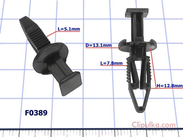 Kołek rozporowy L=(5.1*7.8)mm Fiat - F0389