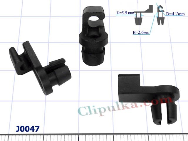 Фиксатор тяги привода двери D=4.7mm - J0047