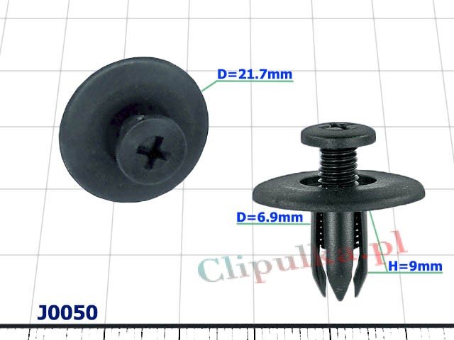 Пистон нажимной D=6.9mm - J0050