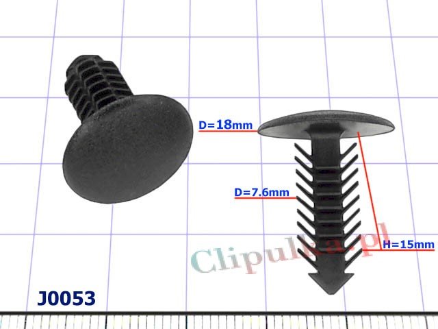 Choinka czarna D=7.6mm - J0053