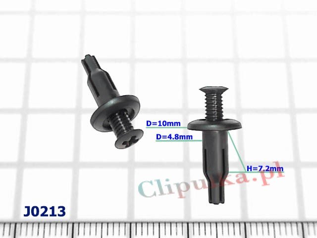 Kołek rozporowy D=4.8 mm Kia - J0213