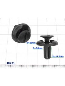 Пистон нажимной D=6.8mm - J0221