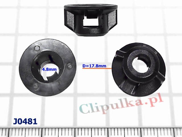 Plastic nut D=18mm - J0481