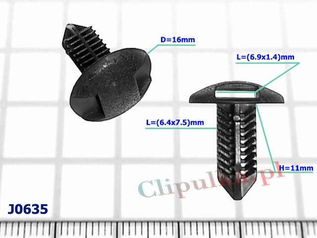 The pistons fastening the interior trim Lexus - J0635