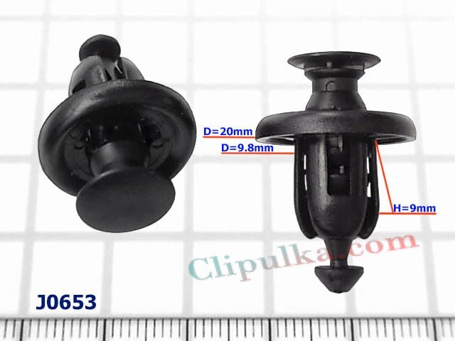 Spinki mocowania osłony i nadkola D=9.8mm Toyota - J0653