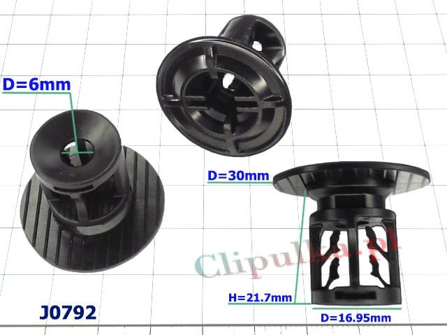 Гайка пластиковая D=30mm - J0792