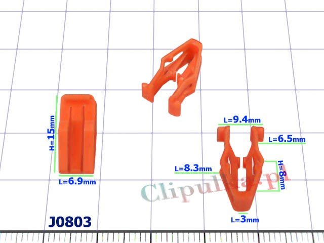 Spinki mocowania elementów tapicerki Toyota - J0803