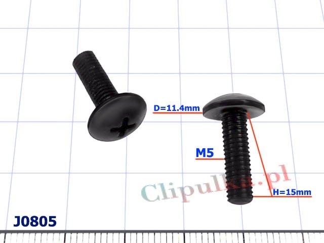 Винт пластиковый M5 - J0805