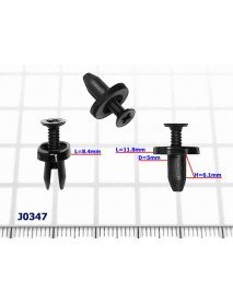 Clips of strip of side linings for water drainage under the windshield Mazda 2 - J0347