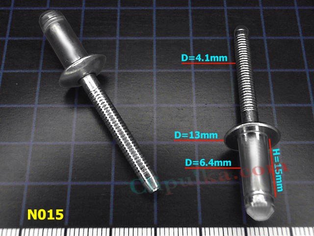 Nit Mocny Metalowy do Karoserii D=6.4mm  - N015