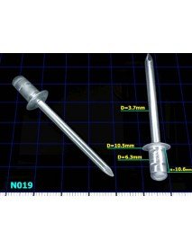 Nit aluminiowy D=6.3mm - N019 Nit aluminiowy D=6.3mm - N019