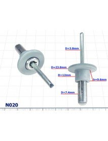 Nit aluminiowy (rumianek) D=7.4mm - N020
