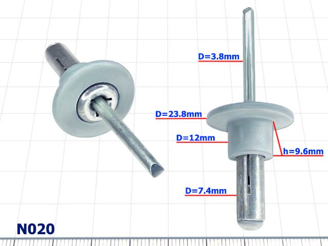 Nit metal D=7.4mm - N020