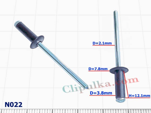 Nit aluminiowy anodowany fi 3.8 mm - N022