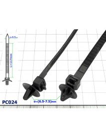 Хомут пластиковый универсальный D=(6.5-7.5)mm - PC024