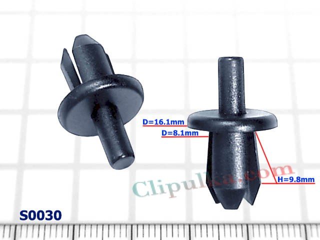 Пистон нажимной D=8.1mm - S0030