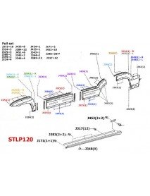 Molding fastening scheme Toyota LAND CRUISER 120 PRADO - STLP120