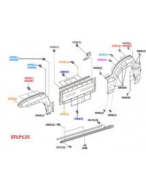 Molding fastening scheme Toyota LAND CRUISER 125 PRADO 3 DOORs - STLP125