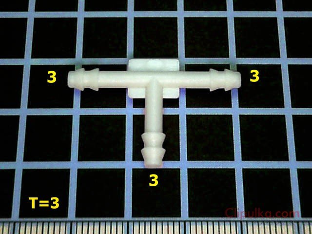 Тройник 3mm - T=3