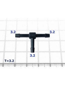 Connector Tee 3.2mm - T=3.2