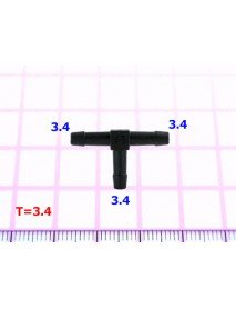 Connector Tee 3.4mm - T=3.4